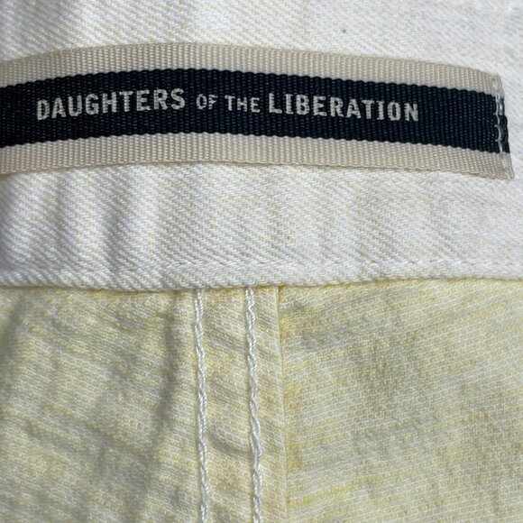 Daughters of the Liberation Anthropologie Size 6 Ivory Cropped Jeans - Picture 7 of 9